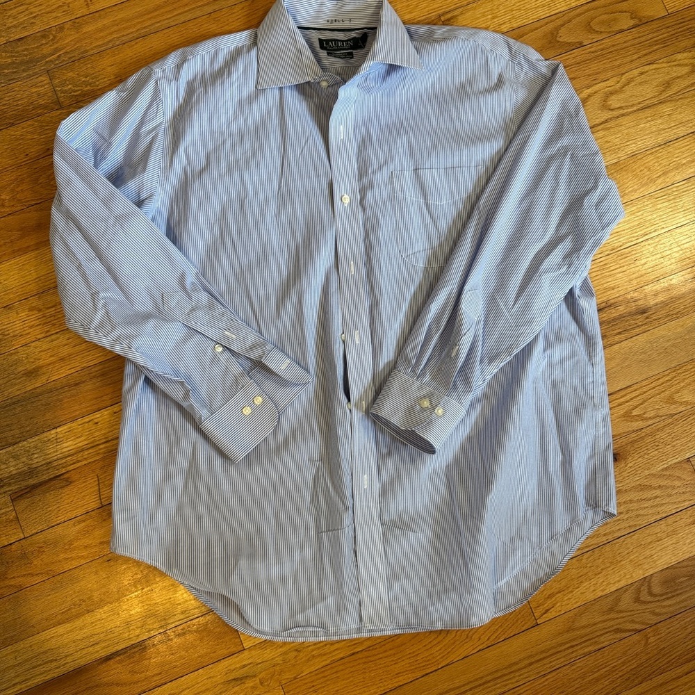 Ralph Lauren Men's Blue Striped Shirt